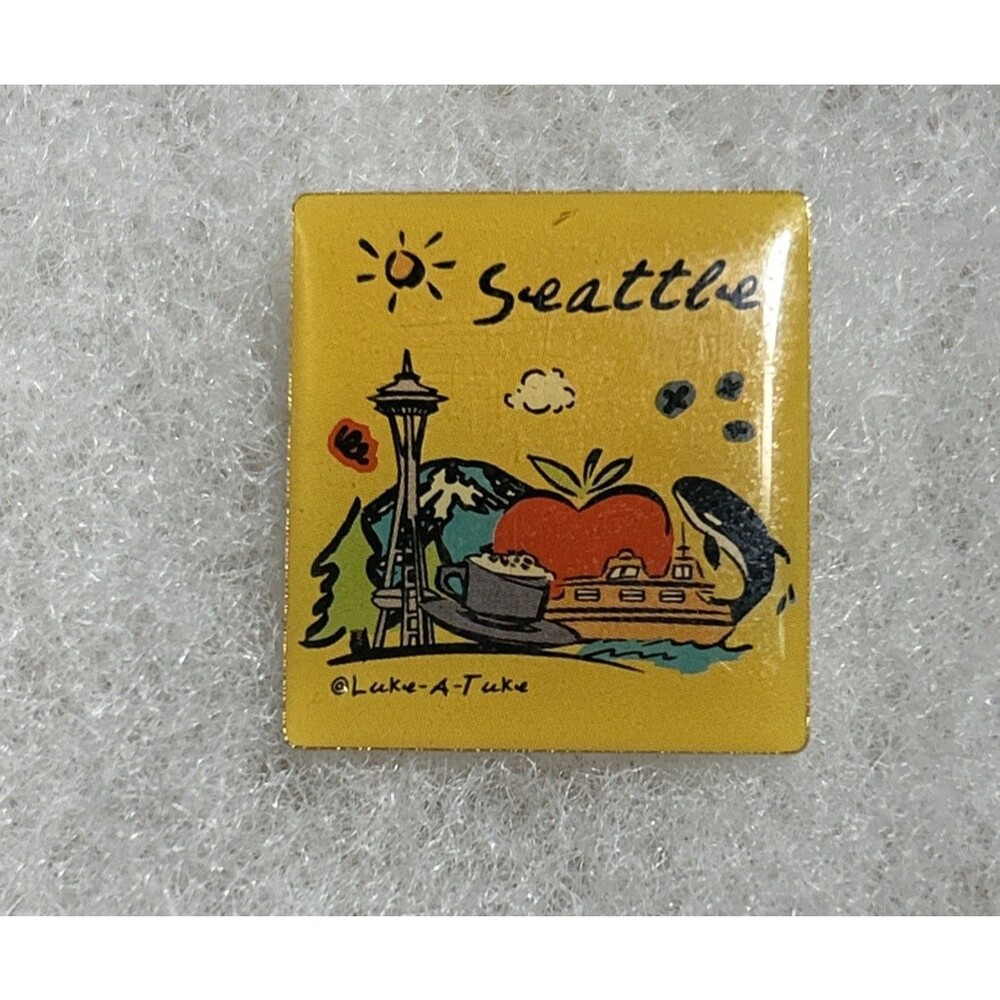 Seattle Art Pin , Enamel Lapel Pin